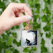 Großer Wellen-Surfer Schlüsselanhänger (Hand)