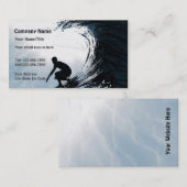 Großer Wellen-Surfer Visitenkarte (Vorne/Hinten)