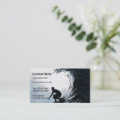 Großer Wellen-Surfer Visitenkarte (Stehend Vorderseite)