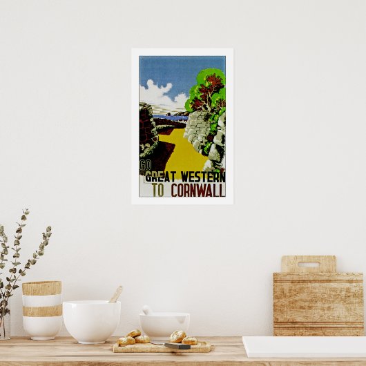 Großer Western nach Cornwall Poster (Küche)