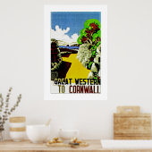 Großer Western nach Cornwall Poster (Küche)