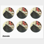 Großer Western - nach Irland Runder Aufkleber (Blatt)