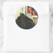 Großer Western - nach Irland Runder Aufkleber (Tasche)