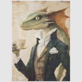 Großer Whimsikischer Mythologischer Fantasiedrache Seidenpapier