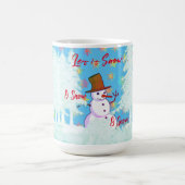 Grosser Winterspass Snowman Hot Drink Latte Tasse (Mittel)