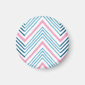 Großer Zag-Chevron in Pink und Aqua Magnet (Vorne)