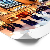 Großer zentraler Terminalcharakter: Aquarelldruck Poster (Ecke)