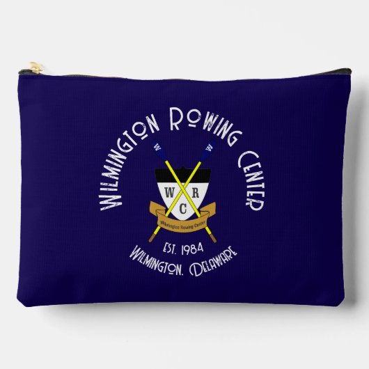 Großer Zip Pouch Blue Zubehörtasche (Vorderseite)