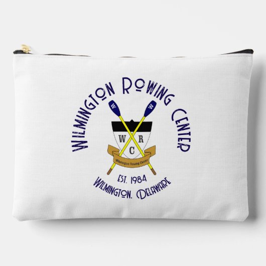 Großer Zip Pouch Weiß Zubehörtasche (Vorderseite)