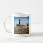 Großer Zobel-Punkt-Leuchtturm Kaffeetasse (Links)