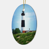 Großer Zobel-Punkt-Leuchtturm Keramik Ornament (Links)