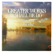 Größere Arbeiten sollen Johannes 14:12 erledigen Fliese (Vorderseite)