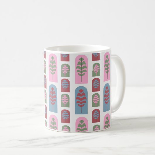 Größere Art Deco Bäume Kaffeetasse (VorderseiteRechts)