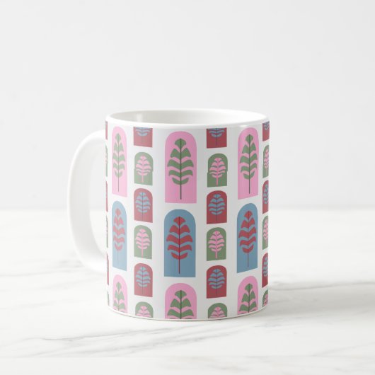 Größere Art Deco Bäume Kaffeetasse (Vorderseite Links)