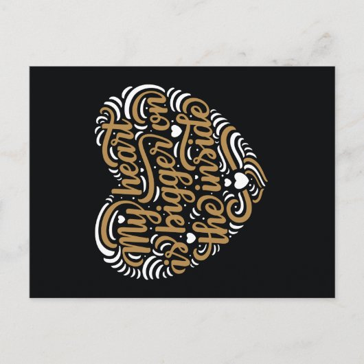 GRÖSSERE AUF DER INNEN / Valentinstag Postkarte (Vorderseite)