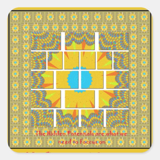 Größere Bilderkunst Quadratischer Aufkleber (Vorderseite)