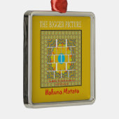 Größere Bilderkunst Silbernes Ornament (Rechts)