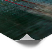 Größere Flamingo Herde in natürlicher Umgebung. Ei Poster (Ecke)