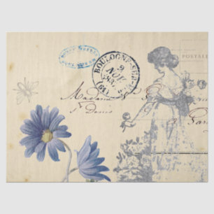 Größere französische Rose Lady Bee Blume Postale Seidenpapier