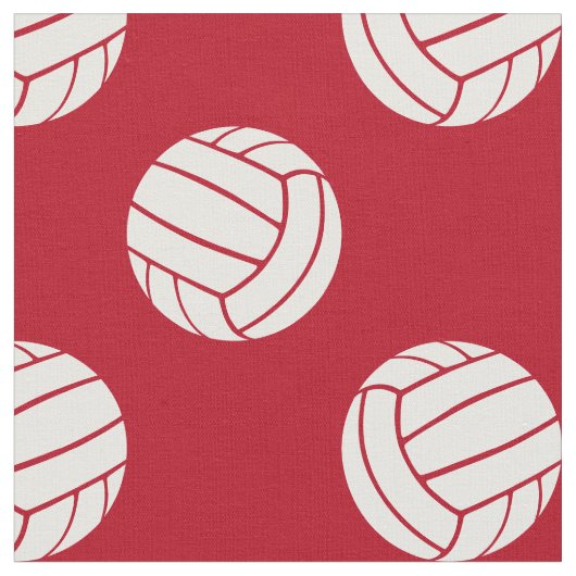 größere gepunktete Volleybälle auf rotem oder JEDE Stoff (Nahaufnahme)