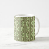Größere grüne Ovalketten Kaffeetasse (VorderseiteRechts)