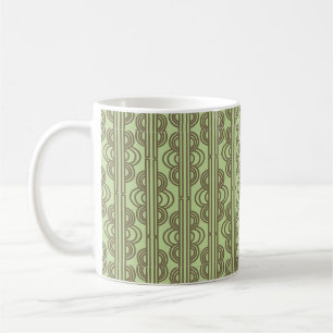 Größere grüne Ovalketten Kaffeetasse