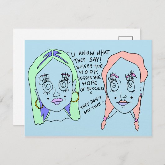 Größere Hoop | Postkarte | (Vorne/Hinten)