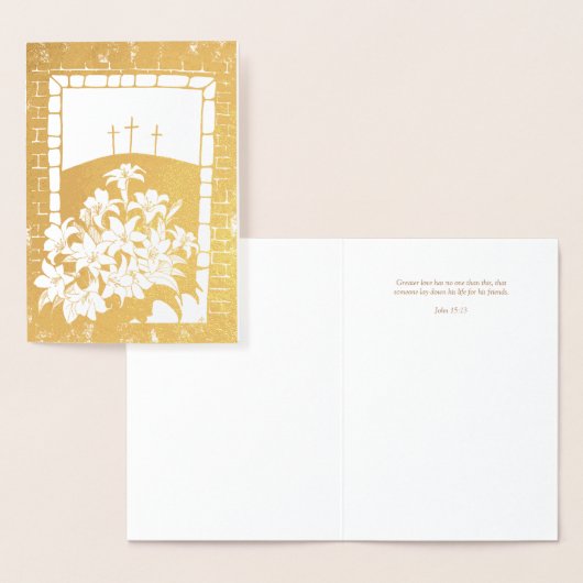 "Größere Liebe" Ostern begrüßt John 15:13 Folienkarte (Anzeige)