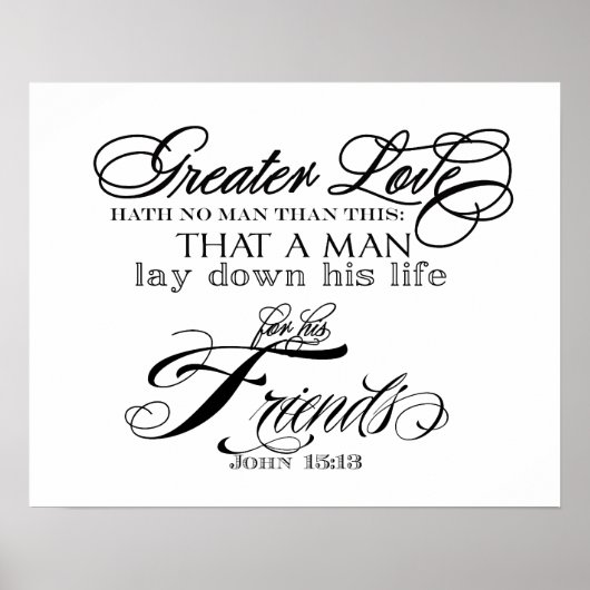 Größere Liebe Poster (Vorne)