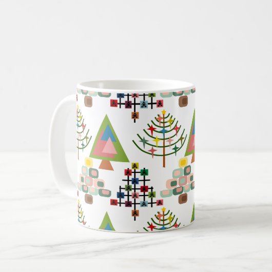 Größere MCM Xmas Trees Kaffeetasse (Vorderseite Links)