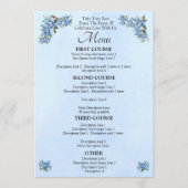 Größere Menükarte - Blue Peony Wedding Set (Vorderseite)