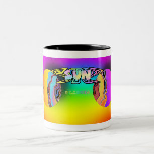 GRÖSSERE MINIMALISTISCHE SONNENGLASSE ZWEIFARBIGE TASSE