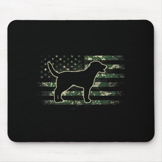 Größere Schweizer Berg-Tarnung Amerikanische Flagg Mousepad (Vorne)
