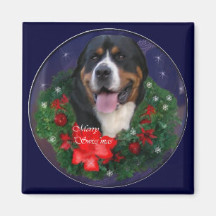 Größere Schweizer Gebirgshundeweihnachtsgeschenk Magnet