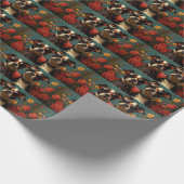 Größere Schweizer mit Herz-Rose Valentinstag Geschenkpapier (Ecke)