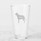 Größere Schweizer Silhouette für Hunde Glas (Rückseite)