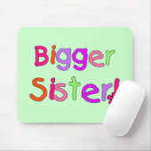 Größere Schwester-T-Shirts und Geschenke Mousepad (Mit Mouse)