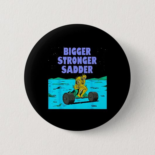 Größere stärkere Sadder Weightlift-Bodybuilding Button (Vorderseite)