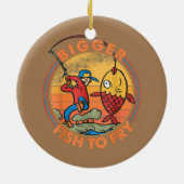 Größerer Fisch zum Fischen von Fischern Funny Keramik Ornament (Hinten)