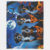 Größerer Schweizer Halloween Gruselig Fleecedecke (Vorderseite)
