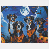 Größerer Schweizer Halloween Gruselig Fleecedecke (Vorderseite (Horizontal))