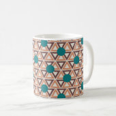 Größeres Dreieck Quilt Kaffeetasse (VorderseiteRechts)