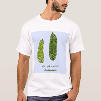 Größeres "It's Pickle-o'clock Somewhere" T-Shirt d