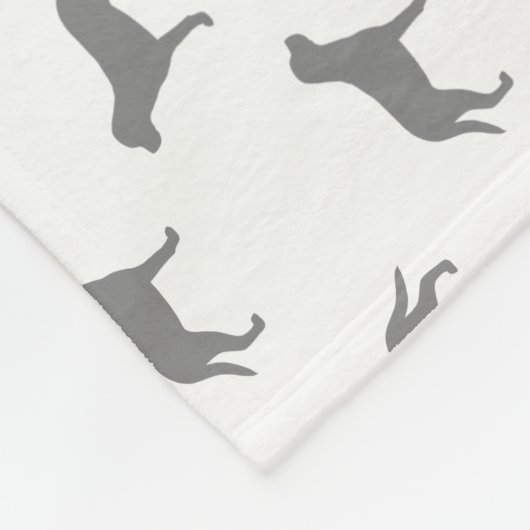 Größeres Schweizer GebirgshundeSilhouette-Muster Fleecedecke (Ecke)