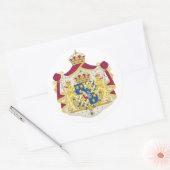 Größeres Wappen Schwedens Runder Aufkleber (Umschlag)