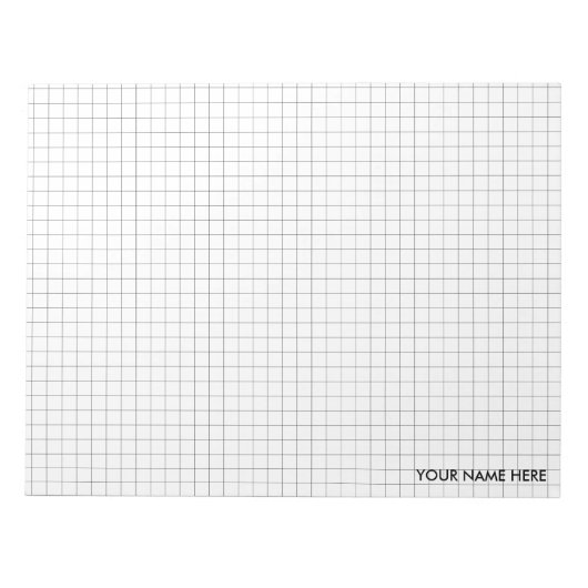Großes 11" x 8,5" Millimeterpapier Notizblock (Vorderseite)