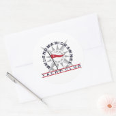 Großes 3" Aufkleber, Set von 6 pro Seite Runder Aufkleber (Umschlag)