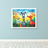 "Großes Abenteuer der Scherben und Streifen" Leinwanddruck (Insitu (Holzboden))