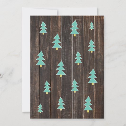 Grosses Abenteuer rustikale Bergvolkskunst Babydus Einladung (Rückseite)