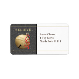 Großes Adressetikett, JINGLE BELL Weihnachten Adressaufkleber